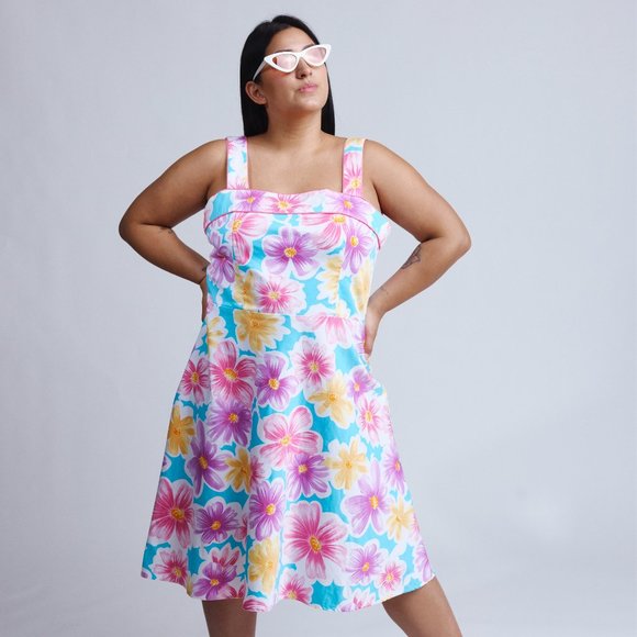 Vintage Dresses & Skirts - Y2K Daisy Floral Print Summer Dress